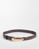 Vero Moda Vero Moda coated belt with gold tear drop buckle in chocolate brown - 1