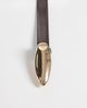Vero Moda Vero Moda coated belt with gold tear drop buckle in chocolate brown - 2