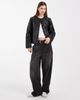 Vero Moda Vero Moda collarless faux leather short jacket with quilted lining in black - 2
