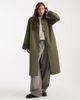 Vero Moda Vero Moda contrast collar button down trench coat in khaki-Green - 1