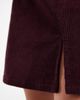 Vero Moda Vero Moda corduroy notch front mini skirt in burgundy-Red - 4