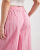 Vero Moda Vero Moda cotton seersucker tie waist wide leg pants in pink striped print - 4