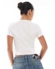 Vero Moda Vero Moda cowboy hat graphic baby tee in off white - 4