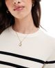 Vero Moda Vero Moda crew neck sweater in cream with black stripes-White - 2