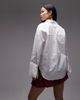 Vero Moda Vero Moda crisp oversized fit shirt with extra deep cuffs in white - 4