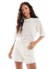 Vero Moda Vero Moda crochet shorts in birch cream - part of a set-White - 1
