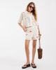 Vero Moda Vero Moda crochet shorts in cream with crab embroidery - part of a set-White - 1
