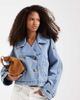 Vero Moda Vero Moda cropped denim trench coat in light blue wash - 1