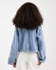 Vero Moda Vero Moda cropped denim trench coat in light blue wash - 3