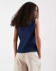 Vero Moda Vero Moda denim asymmetric placket vest with covered buttons in medium blue wash - 4