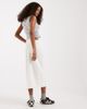 Vero Moda Vero Moda denim midaxi skirt with front slit in ecru-White - 4