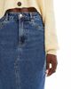Vero Moda Vero Moda denim midaxi skirt with front slit in medium blue denim - 4