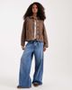 Vero Moda Vero Moda denim shacket with front pockets in washed brown - 2