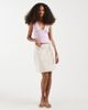 Vero Moda Vero Moda denim wrap mini skirt in cream-White - 1