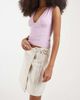Vero Moda Vero Moda denim wrap mini skirt in cream-White - 2