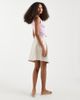 Vero Moda Vero Moda denim wrap mini skirt in cream-White - 3