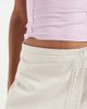 Vero Moda Vero Moda denim wrap mini skirt in cream-White - 4