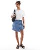 Vero Moda Vero Moda denim wrap mini skirt in medium blue - 2