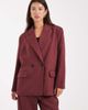 Vero Moda Vero Moda double breasted herringbone blazer in burgundy - part of a set-Red - 1
