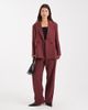Vero Moda Vero Moda double breasted herringbone blazer in burgundy - part of a set-Red - 4