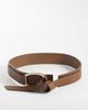 Vero Moda Vero Moda double tie detail chunky belt in brown-Black - 1