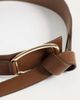 Vero Moda Vero Moda double tie detail chunky belt in brown-Black - 3