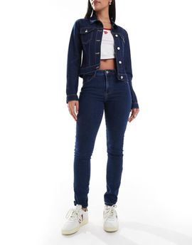 Vero Moda Vero Moda Elly mid rise skinny jeans in medium blue denim