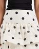 Vero Moda Vero Moda exaggerated ruffle detail maxi skirt in cream and black polka dot print-White - 4