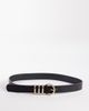 Vero Moda Vero Moda faux leather belt with multi keeper in black and gold tone - 1