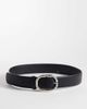 Vero Moda Vero Moda faux leather hammered metal buckle belt in black with silver tone - 1