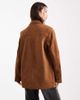 Vero Moda Vero Moda faux suede oversized blazer in camel-Neutral - 4