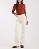 Vero Moda Vero Moda Flash mid rise flare jeans in ecru-White - 1