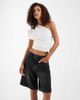 Vero Moda Vero Moda Hadley mid-rise loose fit denim bermuda shorts in black wash - 1