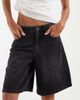 Vero Moda Vero Moda Hadley mid-rise loose fit denim bermuda shorts in black wash - 3