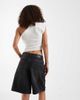 Vero Moda Vero Moda Hadley mid-rise loose fit denim bermuda shorts in black wash - 4