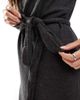 Vero Moda Vero Moda high neck knitted mini dress with tie waist in black melange - 3