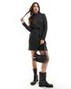 Vero Moda Vero Moda high neck knitted mini dress with tie waist in black melange - 4