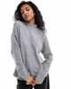 Vero Moda Vero Moda high neck oversized jersey top in light gray melange - 1