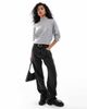 Vero Moda Vero Moda high neck oversized jersey top in light gray melange - 2