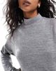 Vero Moda Vero Moda high neck oversized jersey top in light gray melange - 3