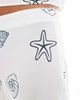 Vero Moda Vero Moda high waist longline shorts in seashell print - part of a set-White - 3