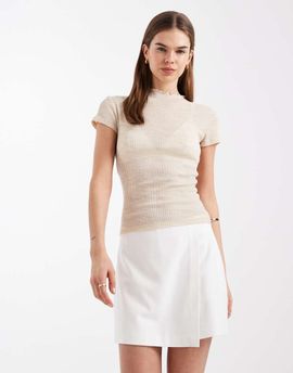 Vero Moda Vero Moda high waist skort in white