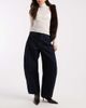 Vero Moda Vero Moda Kaitlin wide barrel jeans with contrast stitiching in raw indigo-Navy - 1