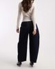 Vero Moda Vero Moda Kaitlin wide barrel jeans with contrast stitiching in raw indigo-Navy - 3