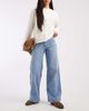 Vero Moda Vero Moda Kayla button front wide leg jeans in light blue denim - 1