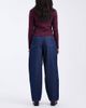 Vero Moda Vero Moda Kirsa high waist barrel leg jeans in dark rinse wash-Navy - 3