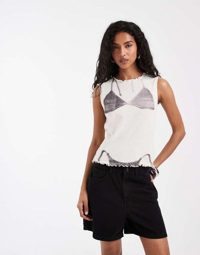 Vero Moda Vero Moda Kirsa high waist loose fit denim shorts in black wash