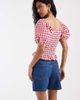 Vero Moda Vero Moda Kirsa high waist loose fit denim shorts in medium blue wash - 4