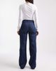 Vero Moda Vero Moda Kirsa mid rise straight leg jeans in dark rinse wash-Navy - 2