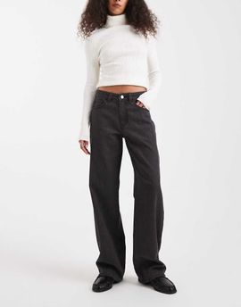 Vero Moda Vero Moda Kirsa mid rise straight leg jeans in medium gray wash